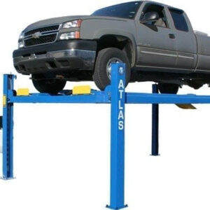 pickup truck atop the atlas auto 412 12,000 lb lift